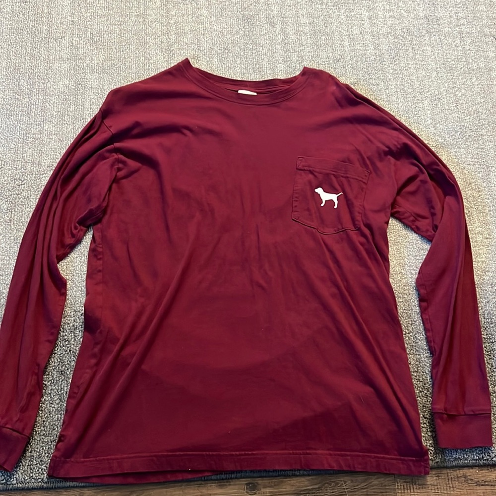 Victoria Secret PINK logo long sleeve t shirt
